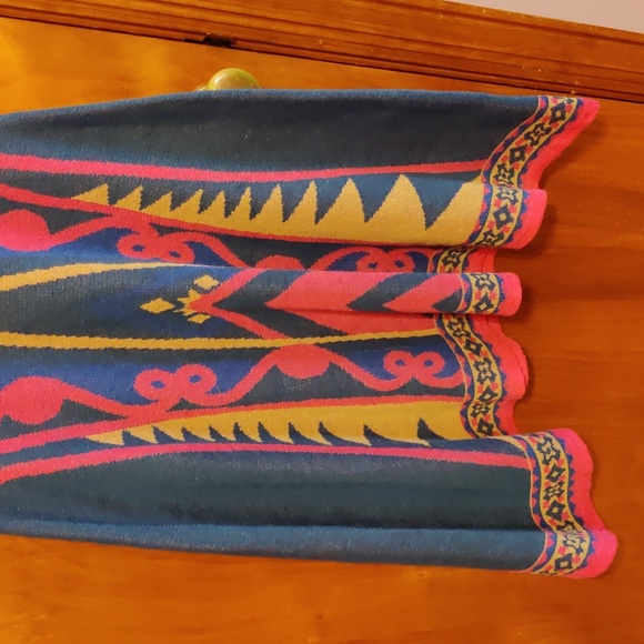 Flying Tomato Blue Patterned Sweater Dress Small - Picture 3 of 6